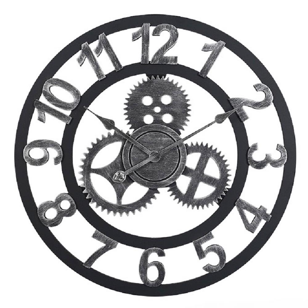 นาฬิกาแขวน INTERY C1038C012_12 19.68 นิ้ว สีเงิน/ดำ