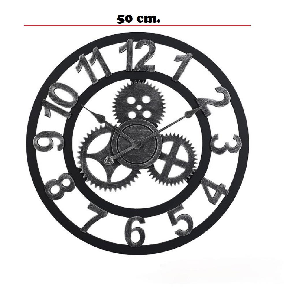 นาฬิกาแขวน INTERY C1038C012_12 19.68 นิ้ว สีเงิน/ดำ