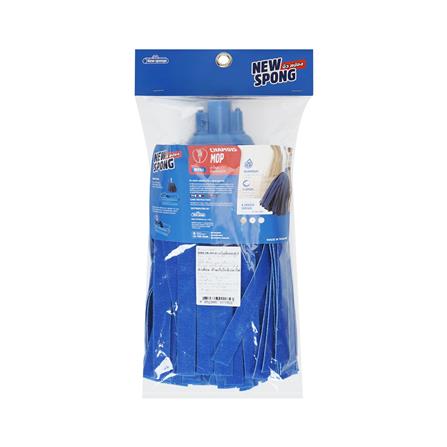 หัวม็อบผ้าชามัวร์หัวจุก NEW SPONGE 5 นิ้ว สีฟ้า_0