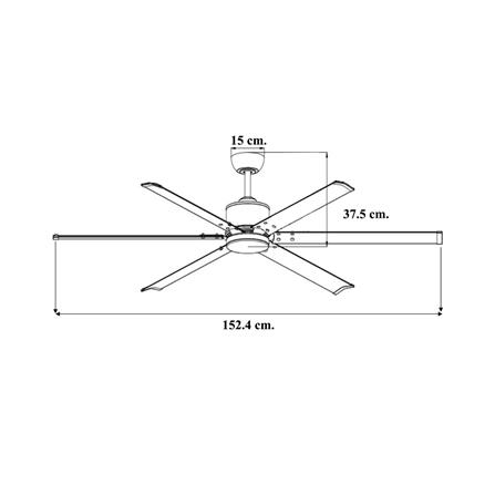 พัดลมโคมไฟ LED WINFAVOUR WFDC60/DC47(BN) 60 นิ้ว 24 วัตต์ DAYLIGHT/COOL WHITE/WARM WHITE สีเงิน_3