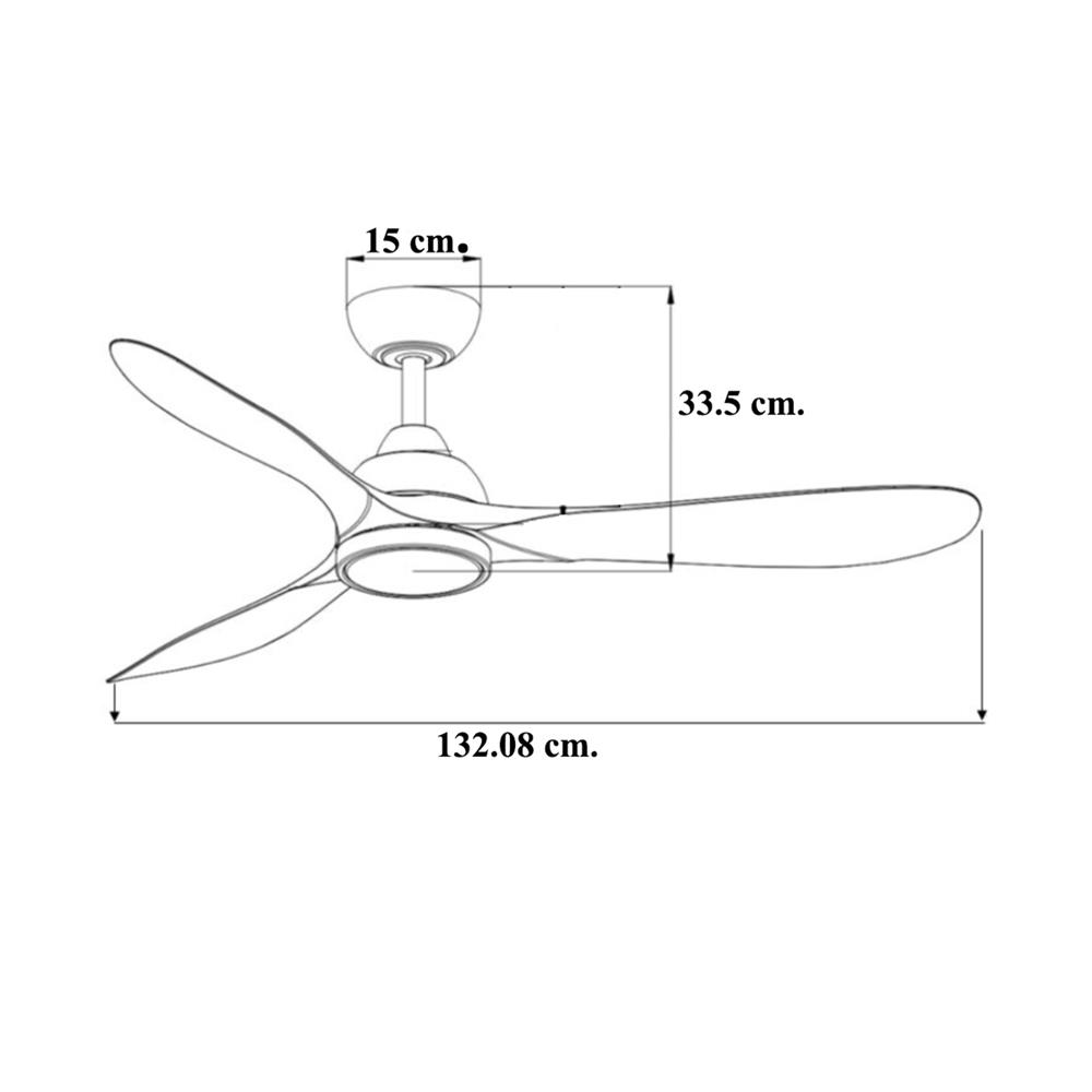 พัดลมโคมไฟ LED WINFAVOUR WFDC52/DC86(WH) 52 นิ้ว 24 วัตต์ DAYLIGHT/COOL WHITE/WARM WHITE สีขาว/น้ำตาล