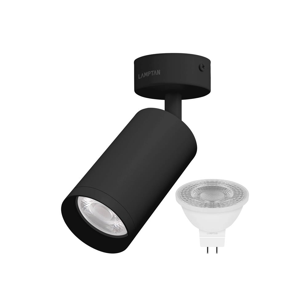 แทรคไลท์ LED LAMPTAN TRACK PROLONG FIX 7 วัตต์ WARM WHITE สีดำ