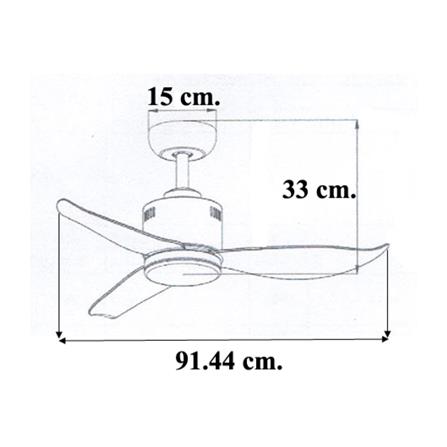 พัดลมโคมไฟ LED WINFAVOUR WFDC52/DC40(MBK) 36 นิ้ว 18 วัตต์ DAYLIGHT/COOL WHITE/WARM WHITE สีดำ_3