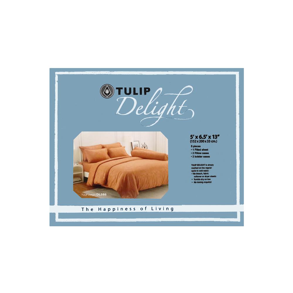 ชุดผ้าปูที่นอน 5 ฟุต (ชุด 5 ชิ้น) TULIP DELIGHT 60057-DL586