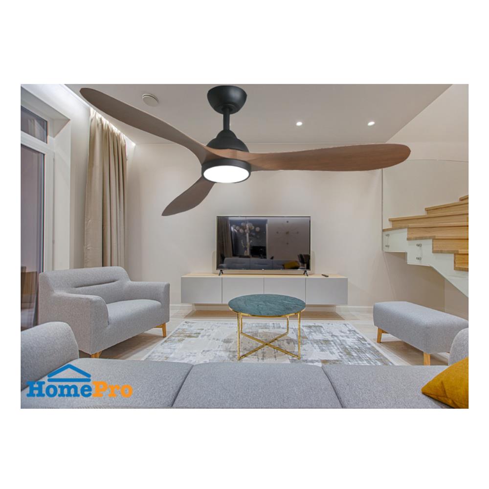 พัดลมโคมไฟ LED WINFAVOUR WFDC52/DC87(MBK) 52 นิ้ว 24 วัตต์ DAYLIGHT/COOL WHITE/WARM WHITE สีดำ/น้ำตาล