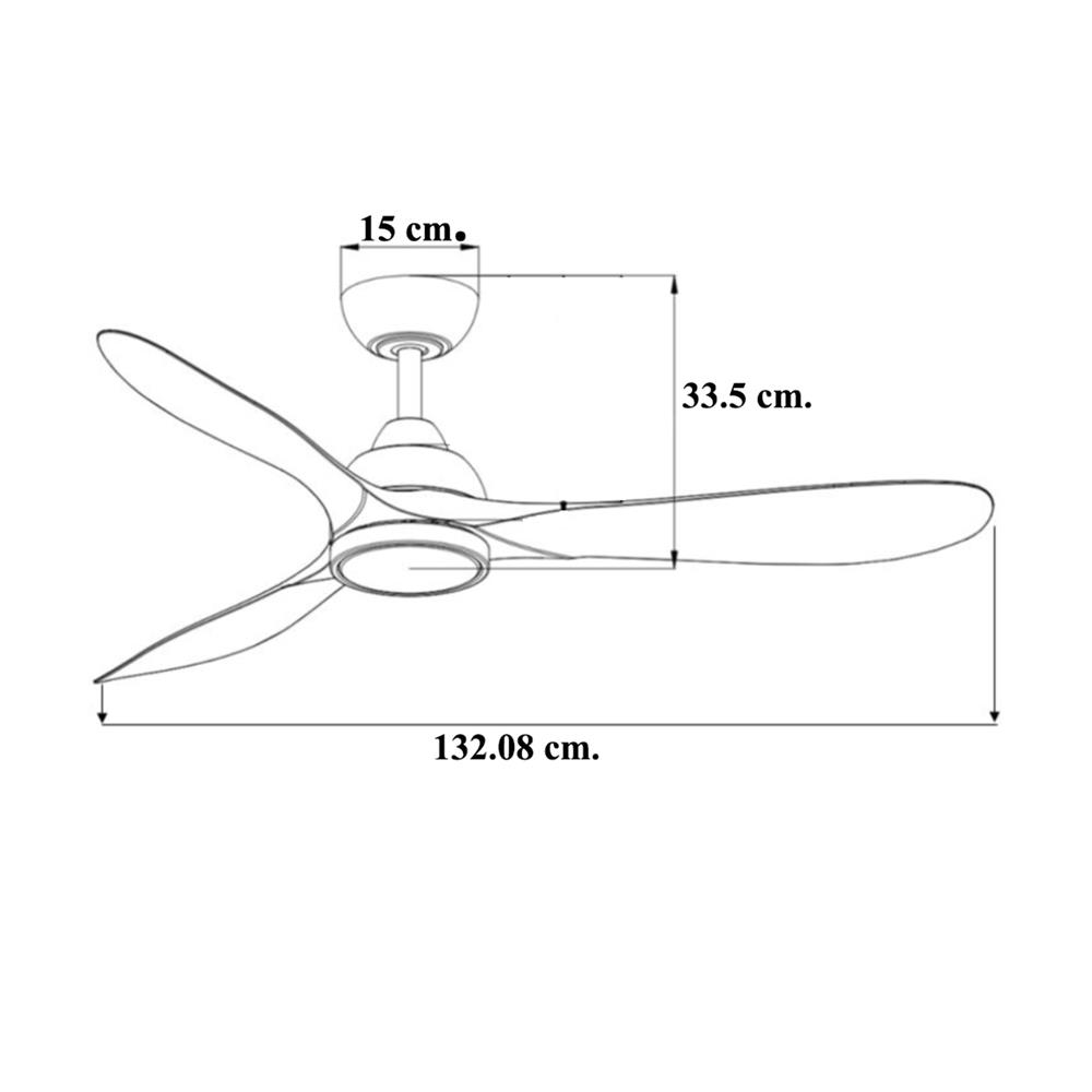 พัดลมโคมไฟ LED WINFAVOUR WFDC52/DC87(MBK) 52 นิ้ว 24 วัตต์ DAYLIGHT/COOL WHITE/WARM WHITE สีดำ/น้ำตาล