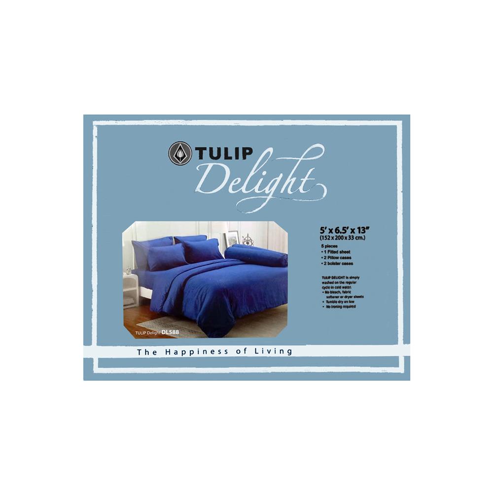 ชุดผ้าปูที่นอน 5 ฟุต (ชุด 5 ชิ้น) TULIP DELIGHT 60057-DL588