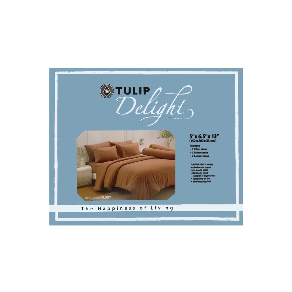 ชุดผ้าปูที่นอน 5 ฟุต (ชุด 5 ชิ้น) TULIP DELIGHT 60057-DL587