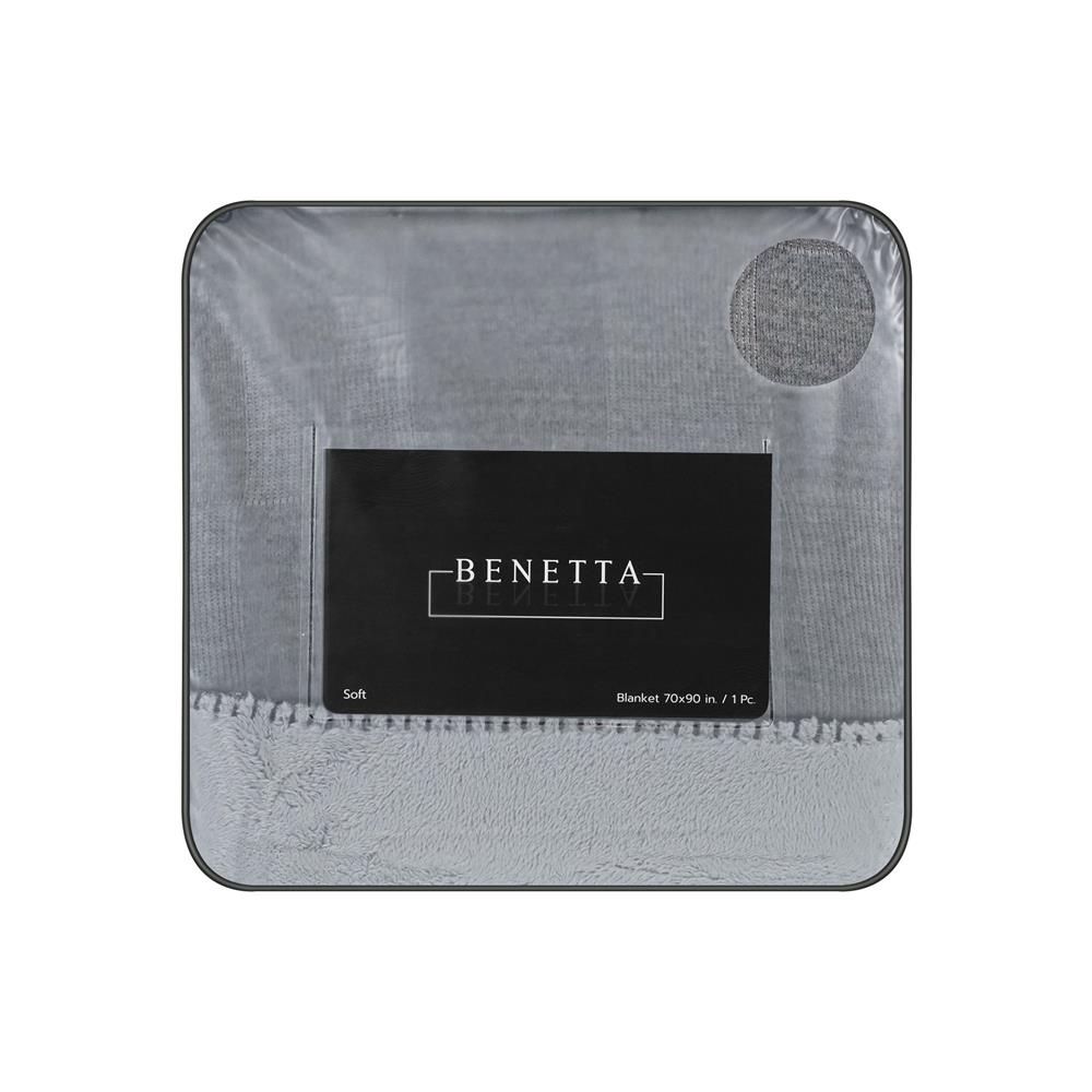 ผ้าห่ม BENETTA CHECKERBOARD 70x90 นิ้ว สี DARK GREY