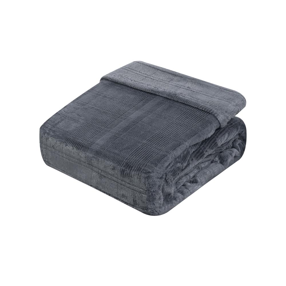 ผ้าห่ม BENETTA WINNIE 70x90 นิ้ว สี DARK GREY_1