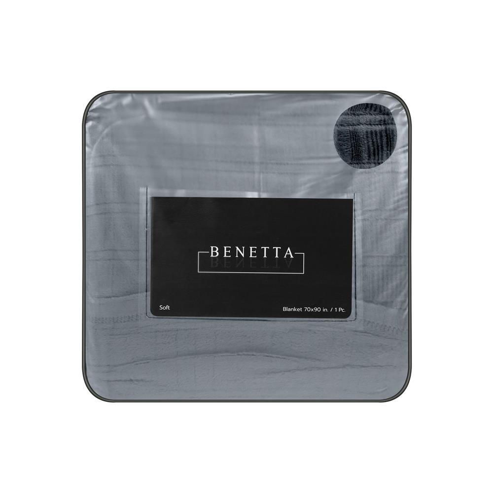 ผ้าห่ม BENETTA WINNIE 70x90 นิ้ว สี DARK GREY