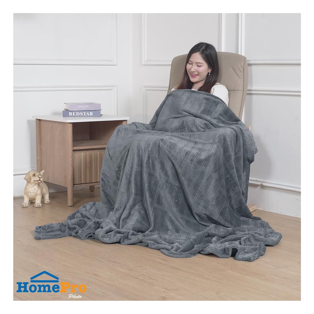 ผ้าห่ม BENETTA WINNIE 70x90 นิ้ว สี DARK GREY