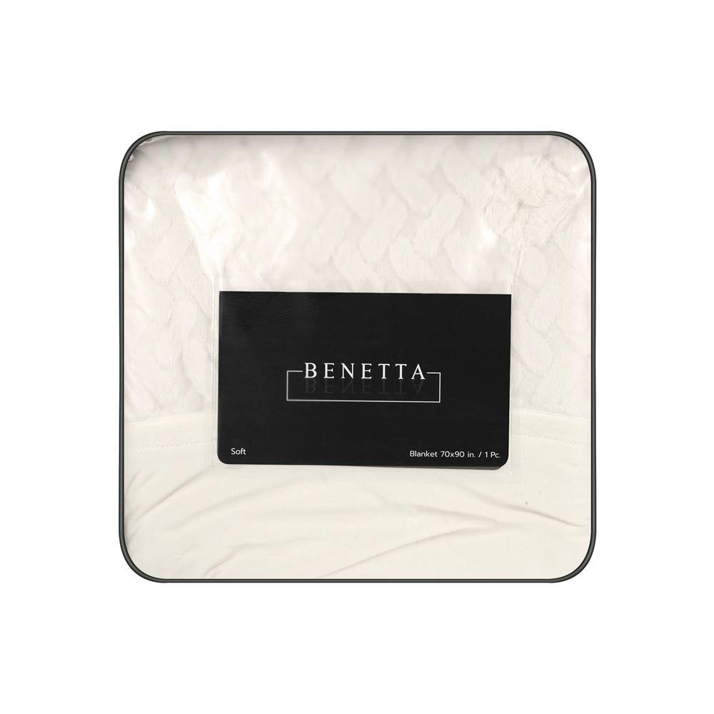 ผ้าห่ม BENETTA MILLY 70x90 นิ้ว สี CREAM