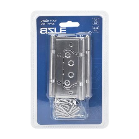 บานพับ ไม่เซาะร่อง 4x3 นิ้ว x 2 มม. AZLE DH1001SS (แพ็ก 3 ชิ้น)_2