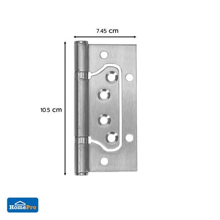 บานพับ ไม่เซาะร่อง 4x3 นิ้ว x 2 มม. AZLE DH1001SS (แพ็ก 3 ชิ้น)_3