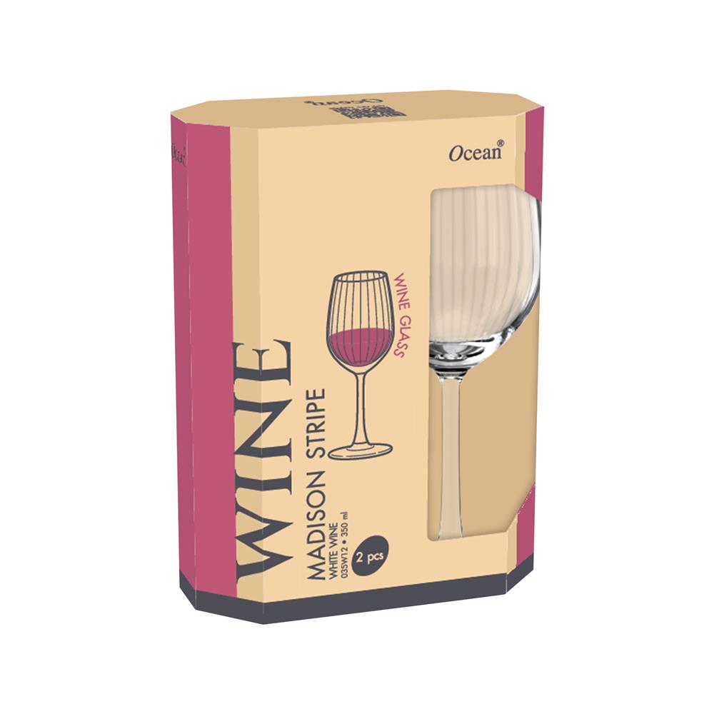 แก้วไวน์ 350 มล. OCEAN GLASS MADISON STRIPE