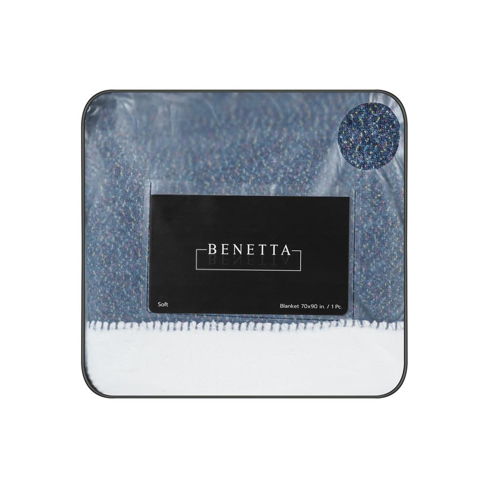 ผ้าห่ม BENETTA CARA 70x90 นิ้ว สี NAVY BLUE