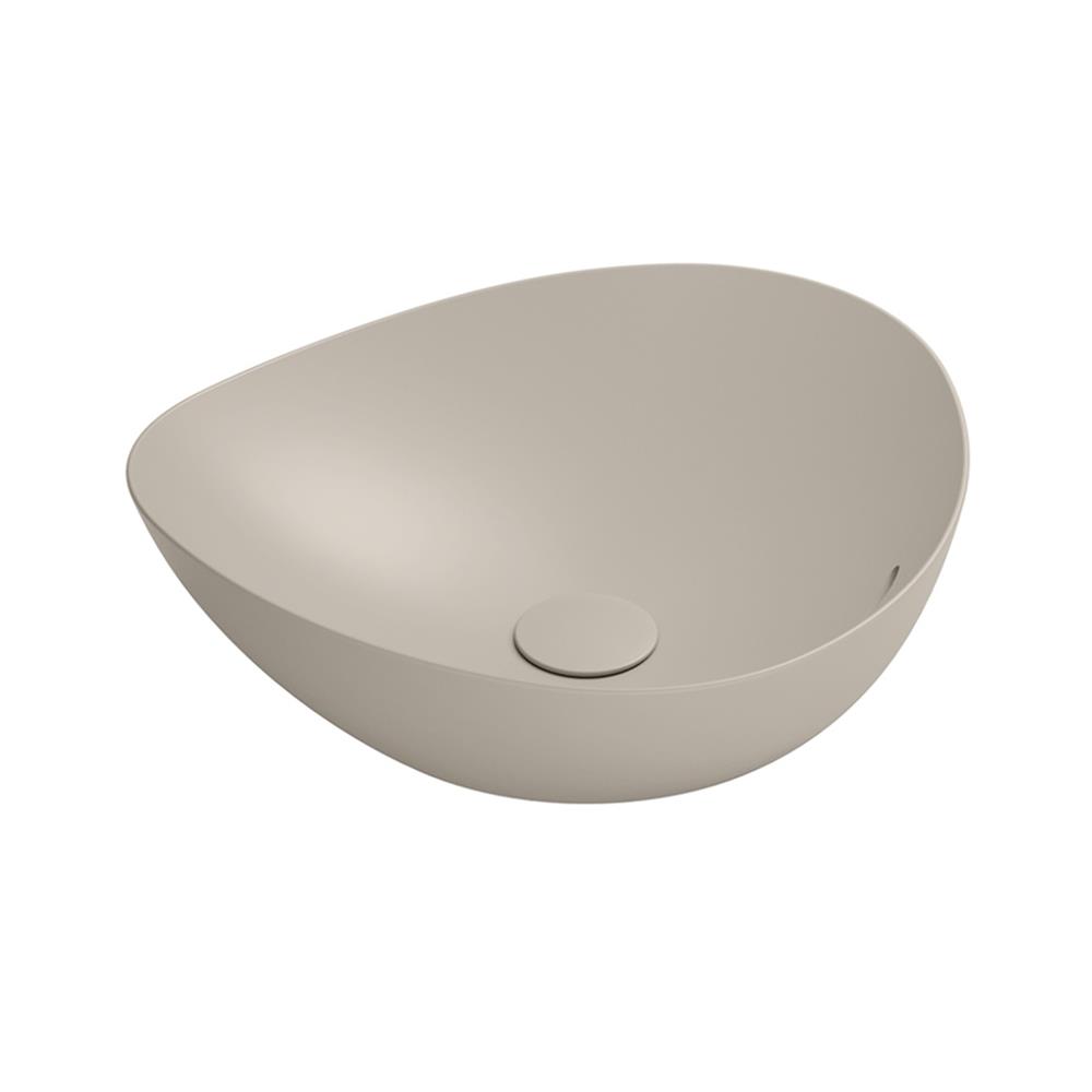 อ่างล้างหน้าวางบนเคาน์เตอร์ TOTO LW4704-MBE สีเบจ