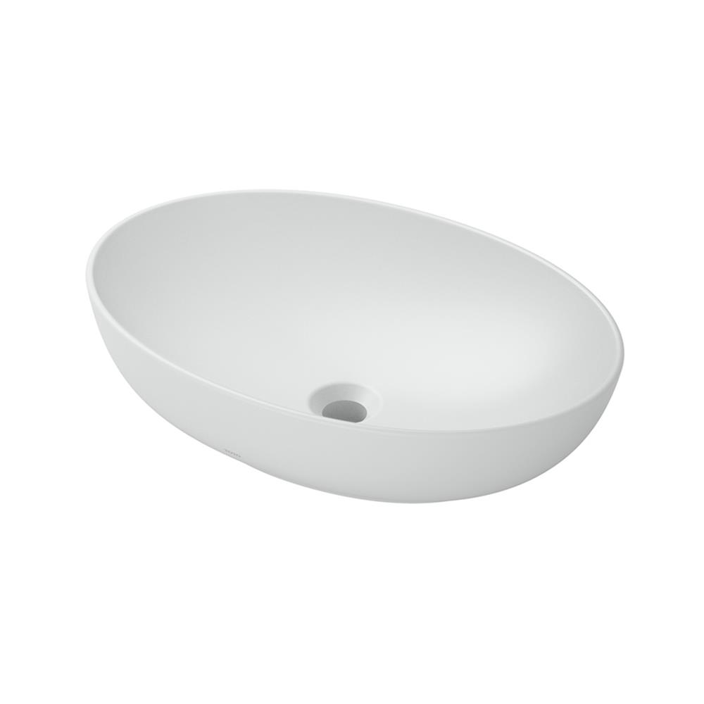 อ่างล้างหน้าวางบนเคาน์เตอร์ TOTO LW1705-MW สีขาว