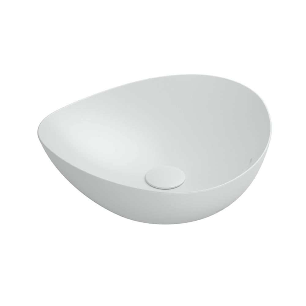 อ่างล้างหน้าวางบนเคาน์เตอร์ TOTO LW4704-MW สีขาว