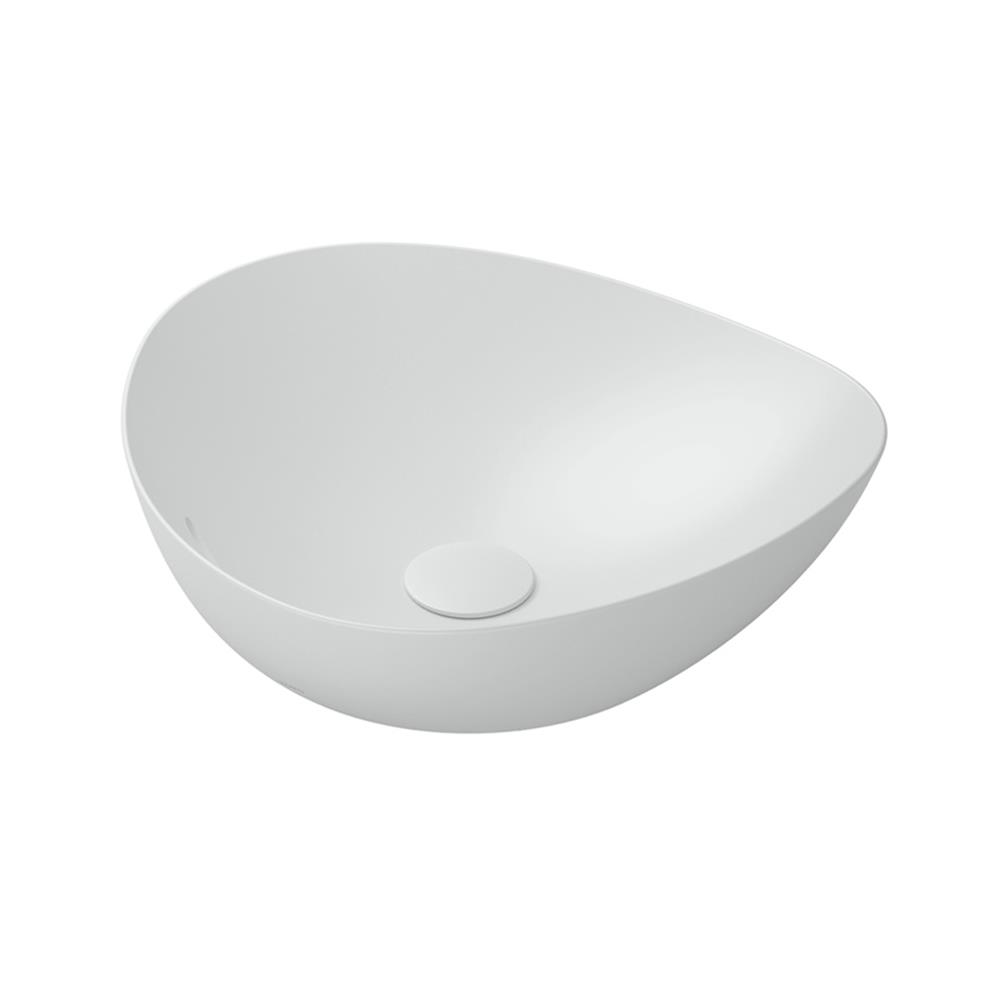 อ่างล้างหน้าวางบนเคาน์เตอร์ TOTO LW4704-MW สีขาว