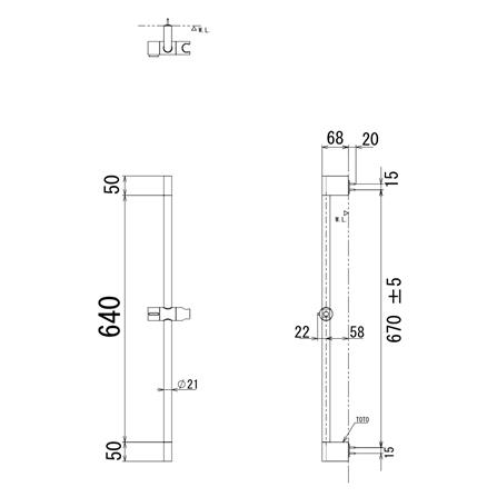 ฝักบัวราวเลื่อน TOTO TBW07019T_1