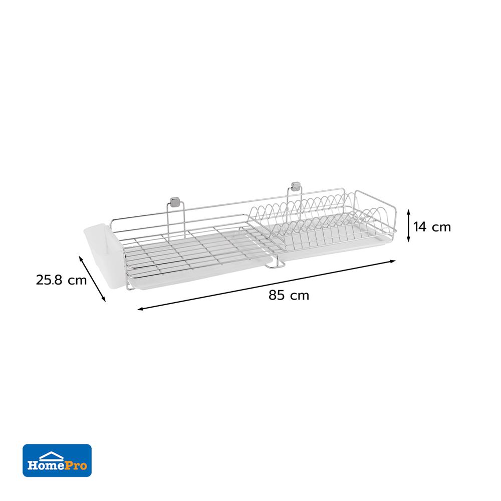ชั้นคว่ำจานติดผนังสเตนเลส 304 80 ซม. KECH METAL