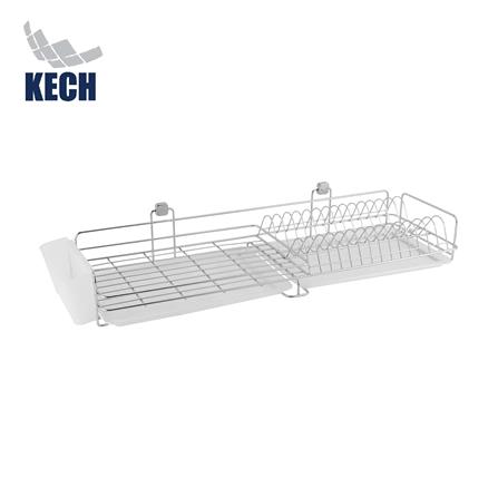 ชั้นคว่ำจานติดผนังสเตนเลส 304 80 ซม. KECH METAL_0