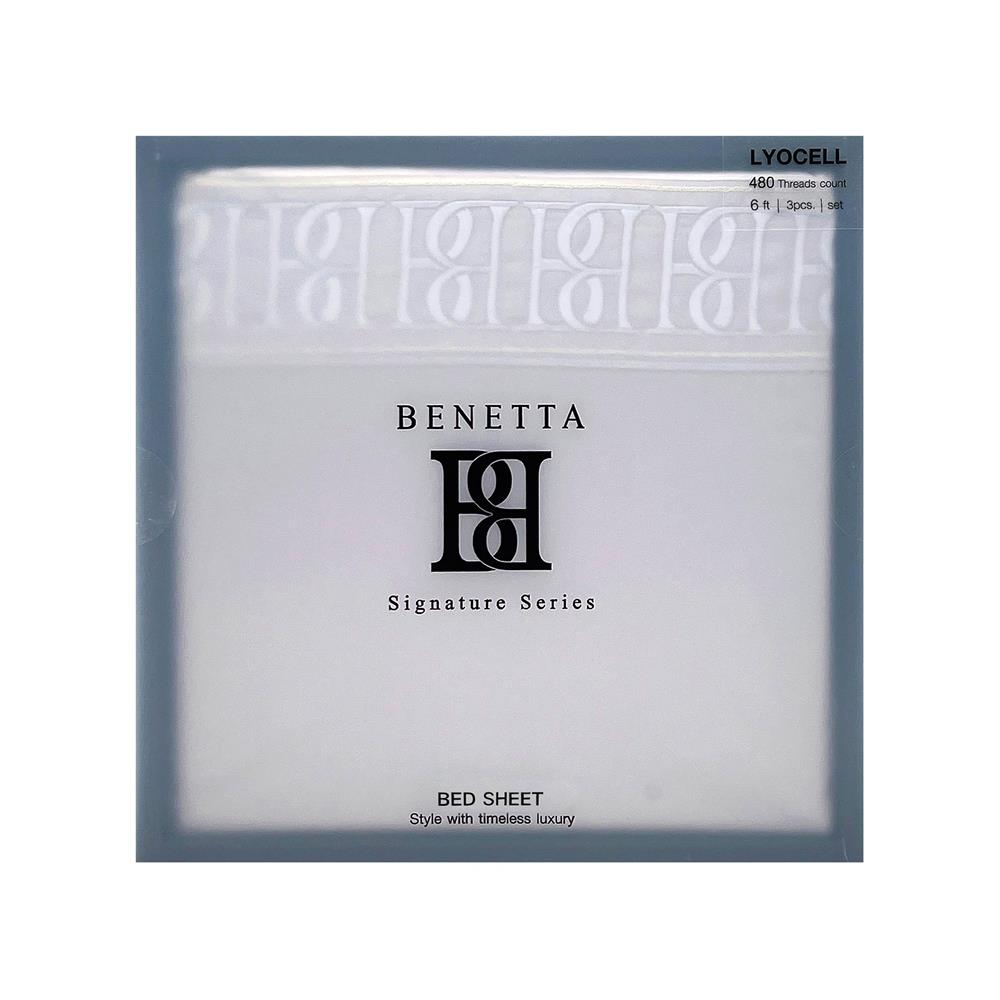 ชุดผ้าปูที่นอน 6 ฟุต (ชุด 3 ชิ้น) BENETTA CLASSIC สี GREY