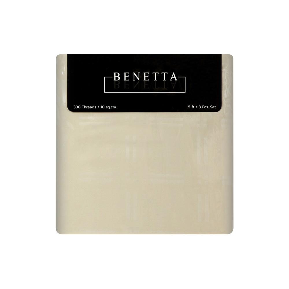 ชุดผ้าปูที่นอน 5 ฟุต (ชุด 3 ชิ้น) BENETTA LYOSOFT สี BEIGE