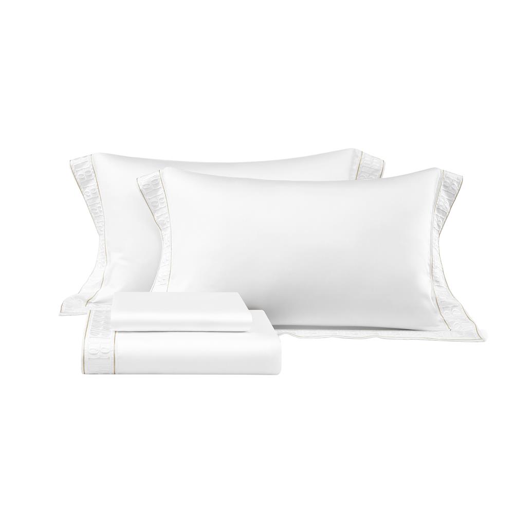 ชุดผ้าปูที่นอน 5 ฟุต (ชุด 3 ชิ้น) BENETTA CLASSIC สี WHITE