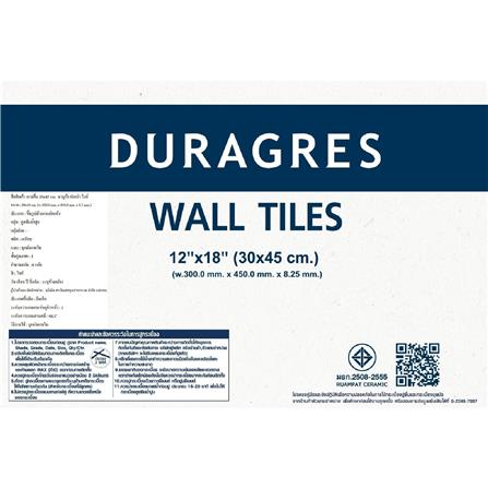 กระเบื้องผนัง 30x45 ซม. DURAGRES  มานูก้า ฟลอร่า ขาว A 0.81 ตร.ม._6