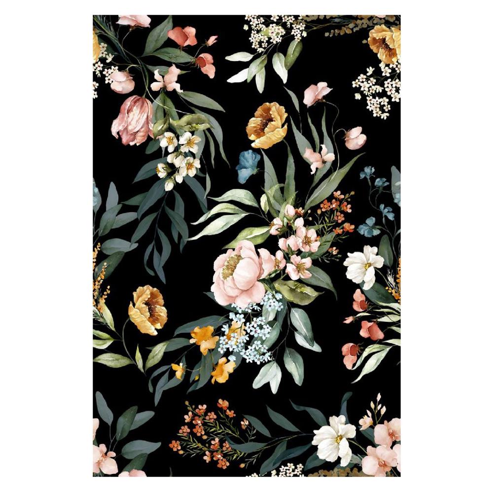 กระเบื้องผนัง 30x45 ซม. DURAGRES ออเดรย์ ฟลอร่า ดำ A 0.81 ตร.ม.