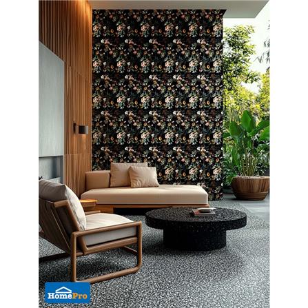 กระเบื้องผนัง 30x45 ซม. DURAGRES ออเดรย์ ฟลอร่า ดำ A 0.81 ตร.ม._2