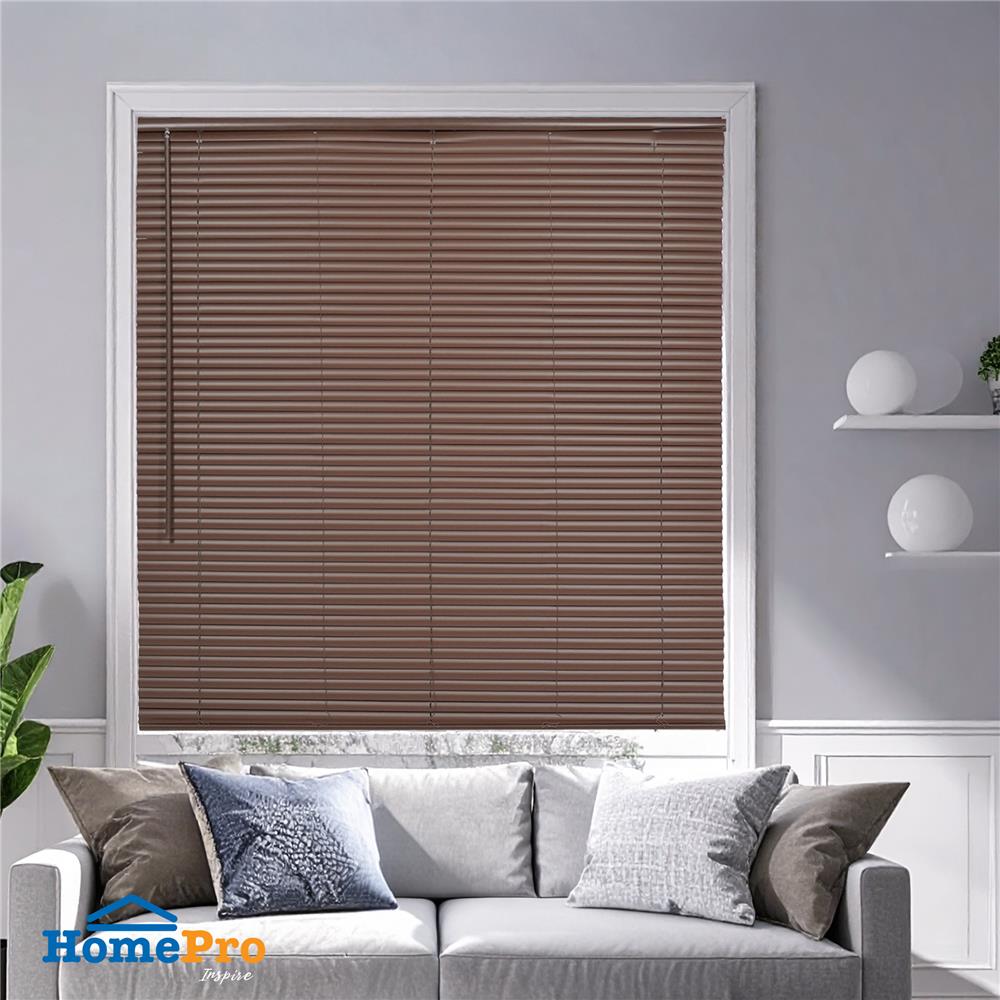 มู่ลี่ไวนิล HOME LIVING STYLE CORDLESS 120x160 ซม. สีน้ำตาลเข้ม