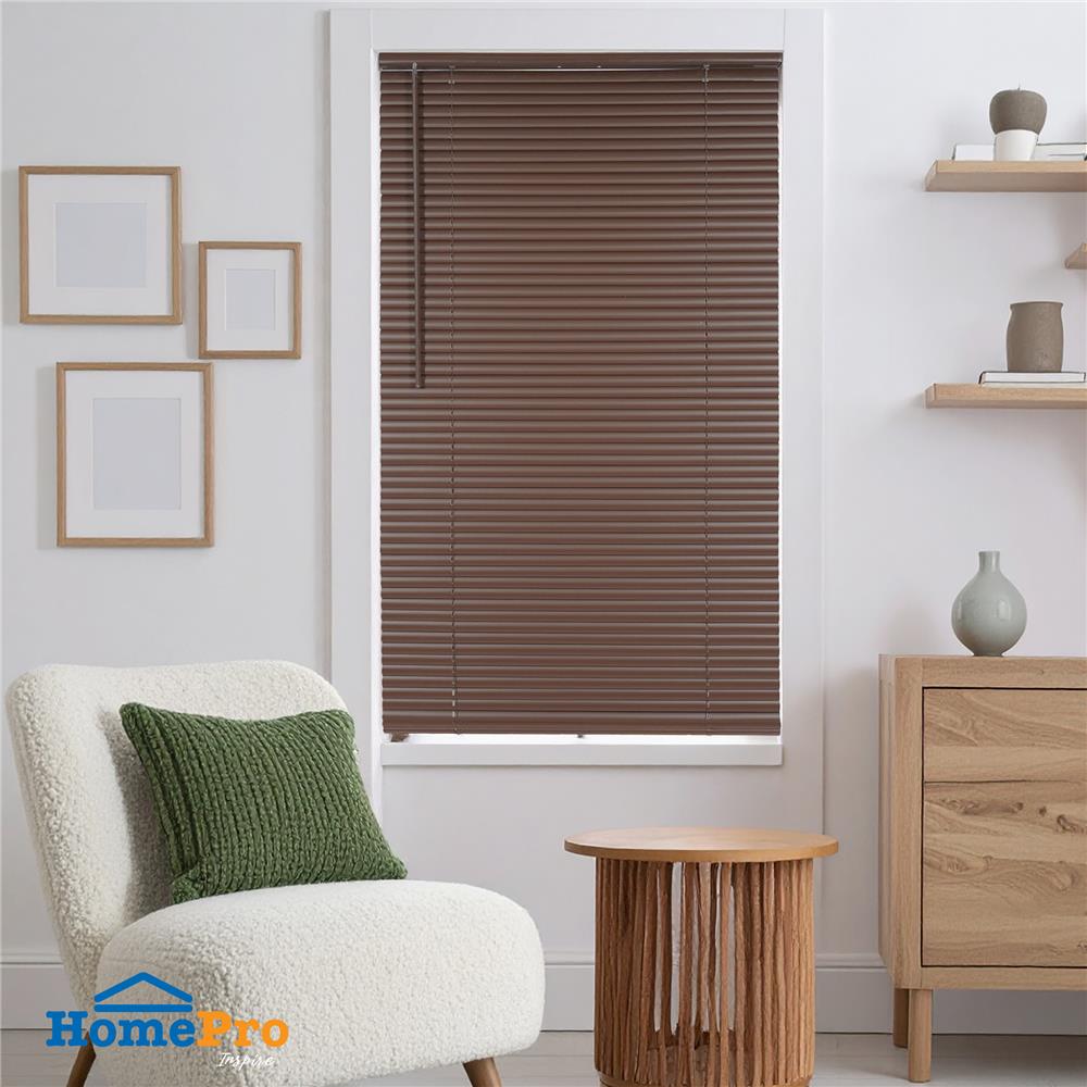 มู่ลี่ไวนิล HOME LIVING STYLE CORDLESS 70x130 ซม. สีน้ำตาลเข้ม