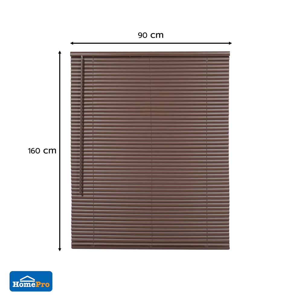 มู่ลี่ไวนิล HOME LIVING STYLE CORDLESS 90x160 ซม. สีน้ำตาลเข้ม