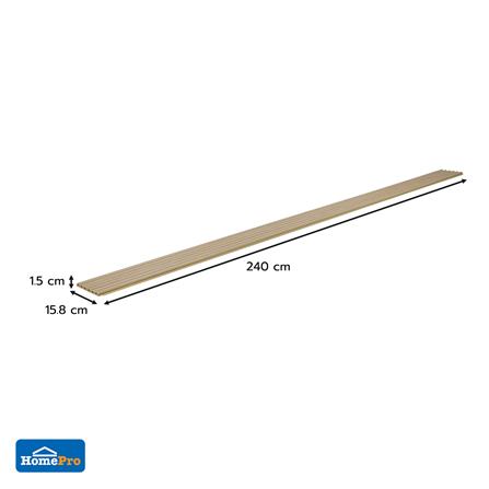 แผ่นผนัง WPC CROBERN FJ2002 WPC04 15.8x1.5x240 ซม. สีบีช_5