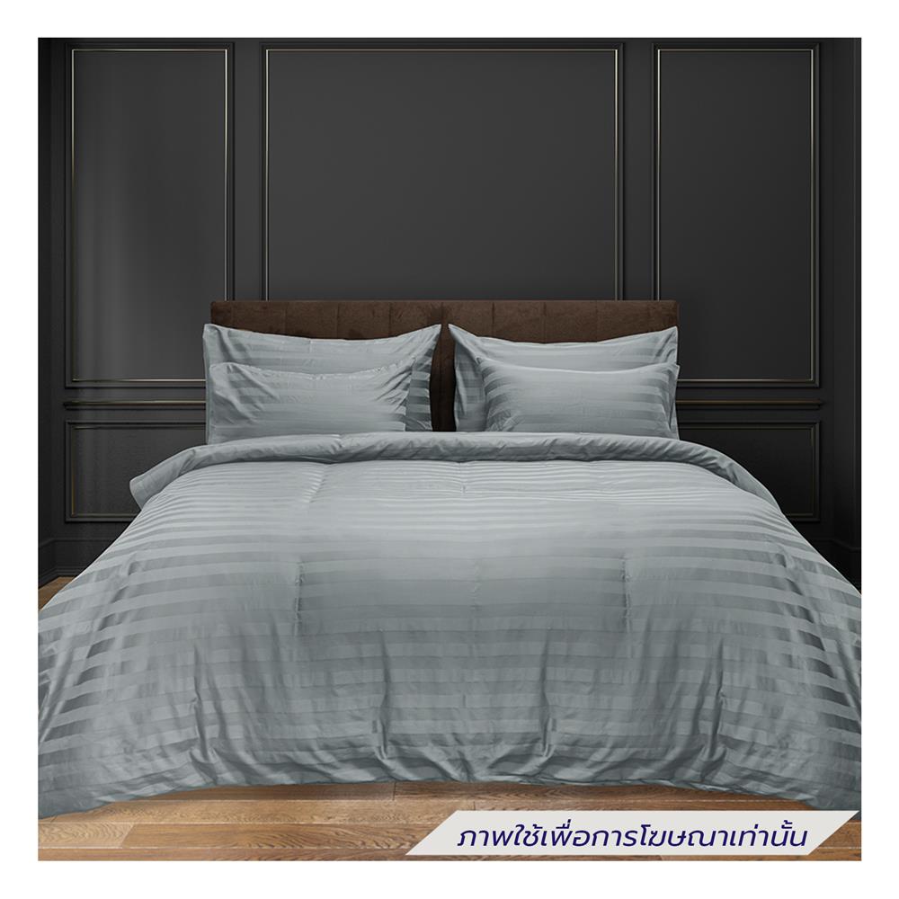 ผ้าปูที่นอน PICASSO COTTON STRIPE 630TC 72x78 นิ้ว สี GREY