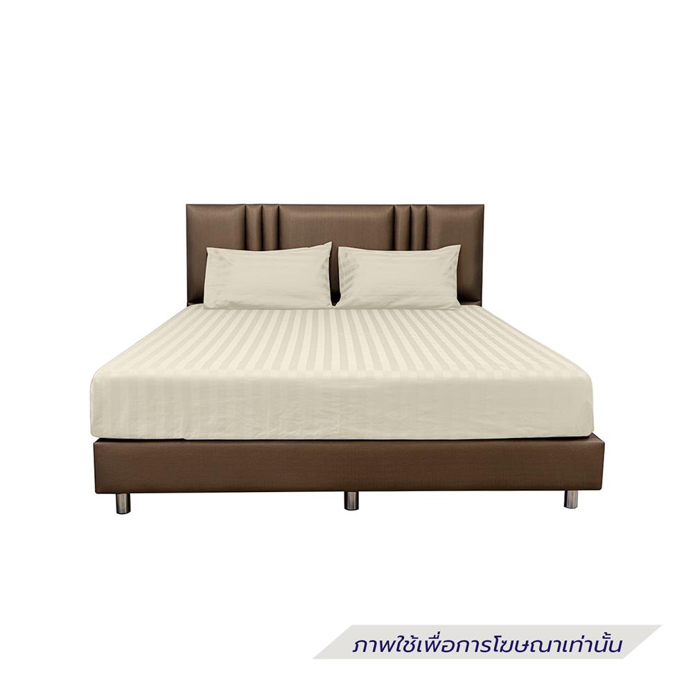 ผ้าปูที่นอน PICASSO COTTON STRIPE 630TC 72x78 นิ้ว สี CREAM