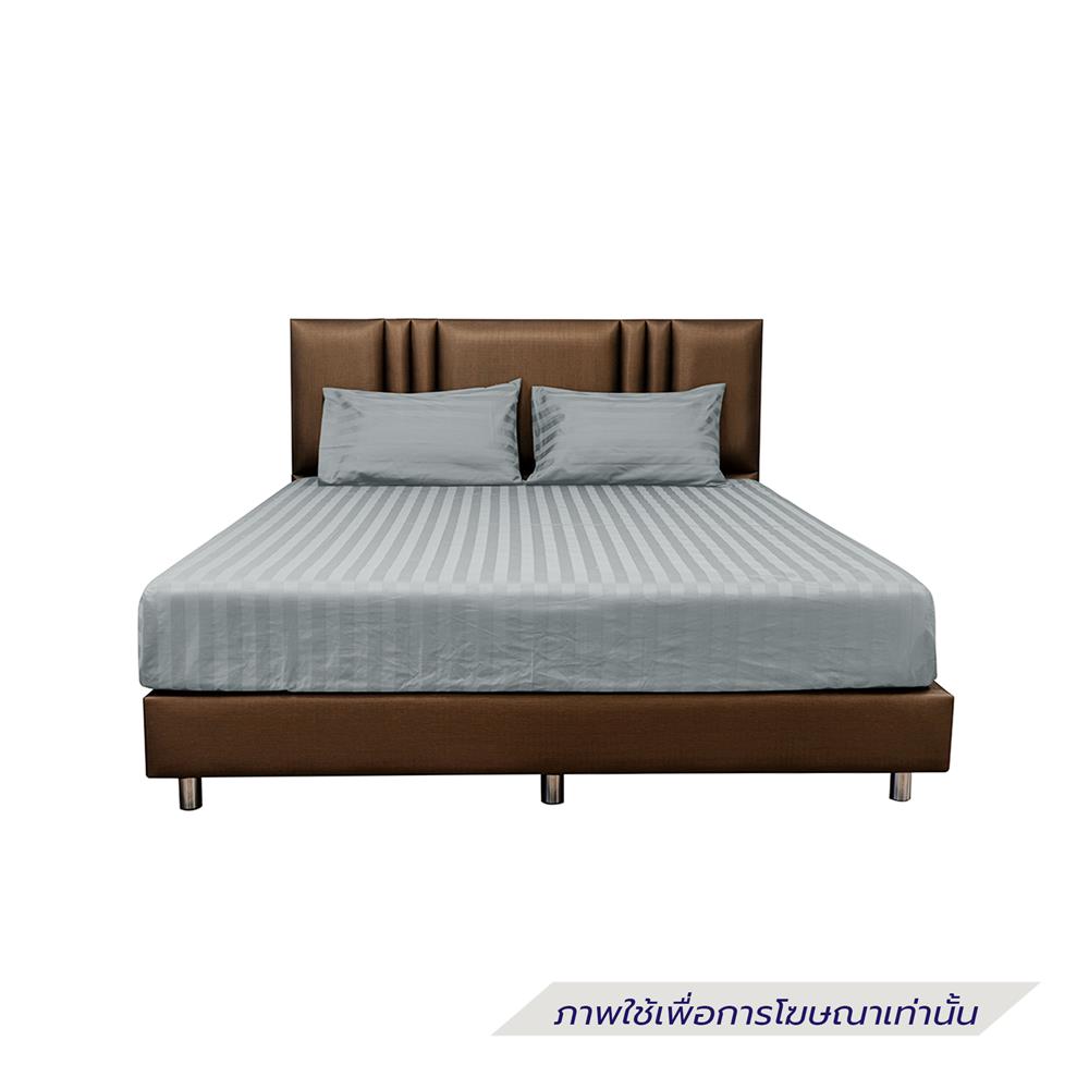 ผ้าปูที่นอน PICASSO COTTON STRIPE 630TC 60x78 นิ้ว สี GREY