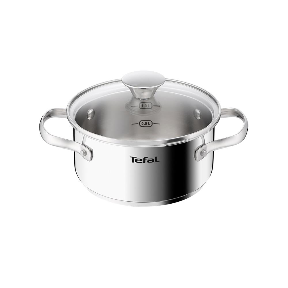 หม้อต้มพร้อมฝาแก้ว 16 ซม. TEFAL MINIS INOX-STAINLESS STEEL IH