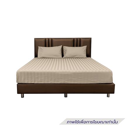 ผ้าปูที่นอน PICASSO COTTON STRIPE 630TC 60x78 นิ้ว สี BROWN_1