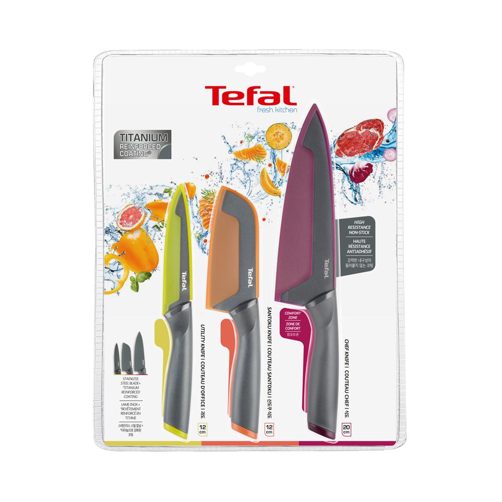 ชุดมีด 12,12,20 ซม. TEFAL FRESH KITCHEN (แพ็ก 3 ชิ้น)