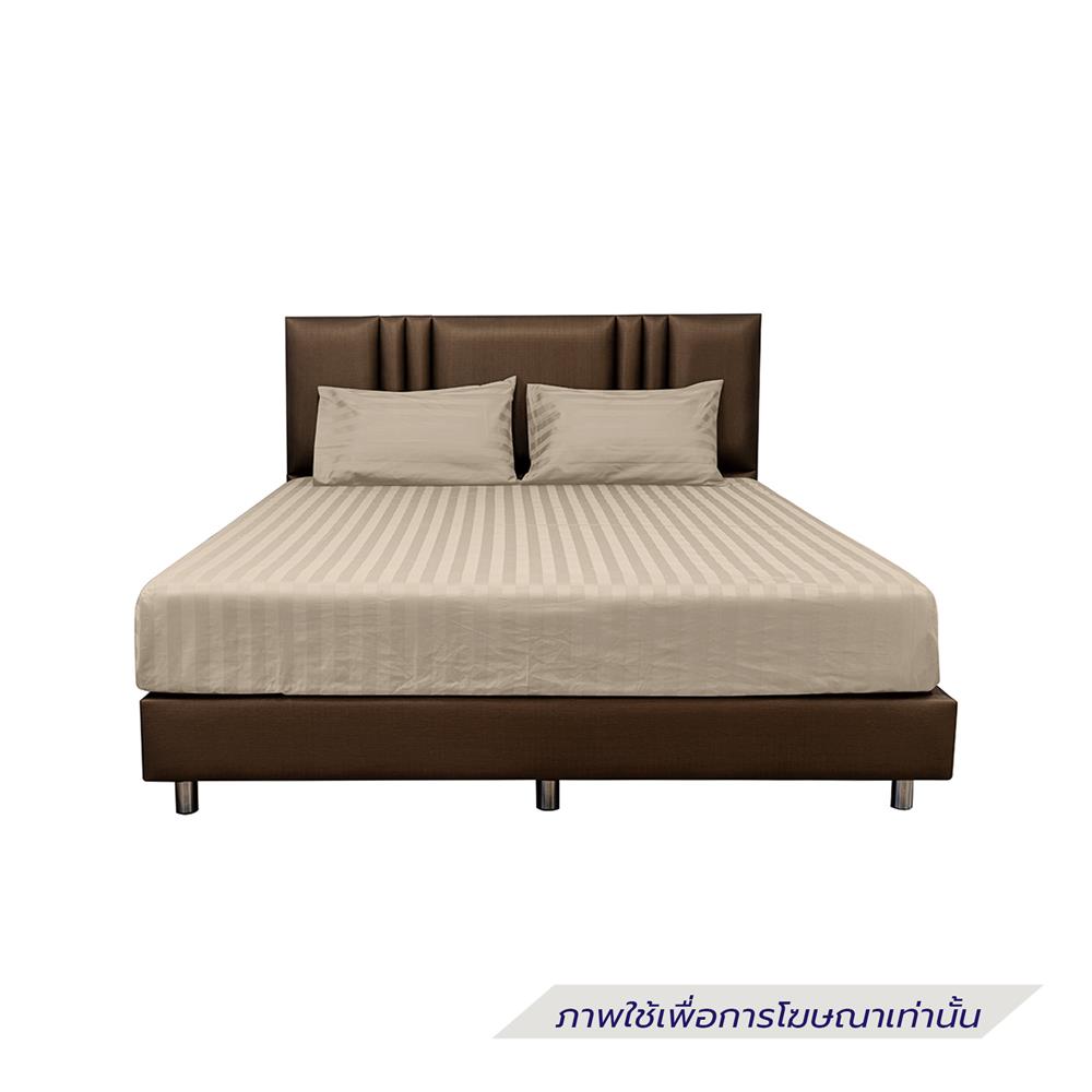 ผ้าปูที่นอน PICASSO COTTON STRIPE 630TC 42x78 นิ้ว สี BROWN
