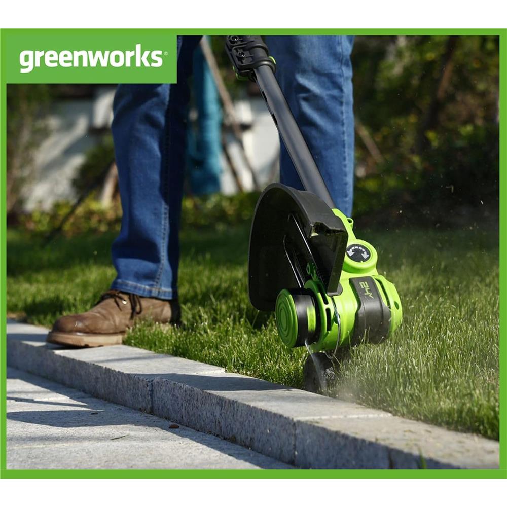 เครื่องเล็มหญ้าไร้สาย (พร้อมแบตเตอรี่) GREENWORKS GWS0001