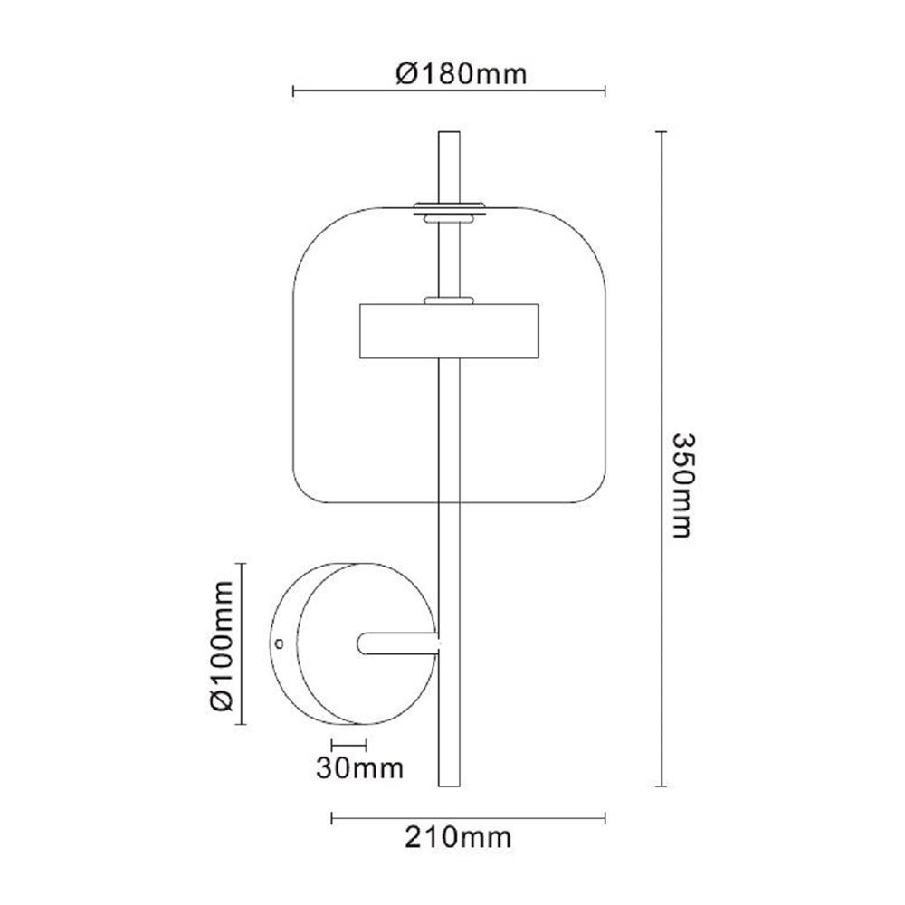 ไฟกิ่งภายใน LED MD008-3660(8W) 8 วัตต์ DAYLIGHT/COOL WHITE/WARM WHITE สีน้ำตาล/ทอง 1 หัว