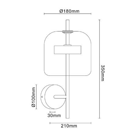 ไฟกิ่งภายใน LED MD008-3660(8W) 8 วัตต์ DAYLIGHT/COOL WHITE/WARM WHITE สีน้ำตาล/ทอง 1 หัว_5