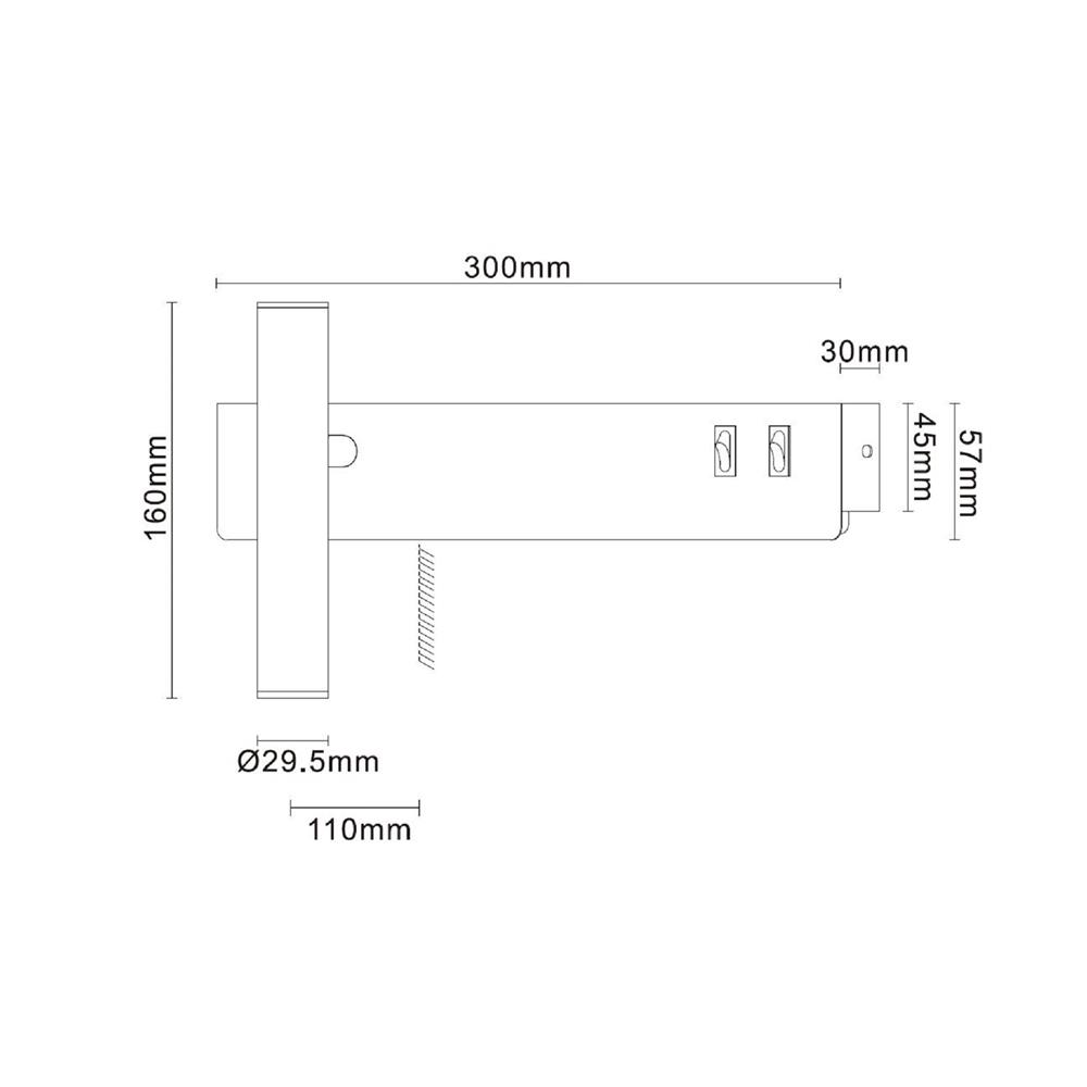 ไฟกิ่งภายใน LED MD008-3627-30 WH  8 วัตต์ DAYLIGHT/COOL WHITE/WARM WHITE สีขาว 1 หัว