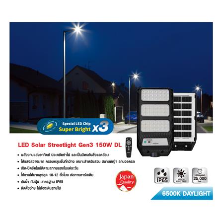 ไฟถนน SOLAR SHINING URANUS 250 วัตต์ DAYLIGHT สีดำ_7